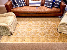Ballard Design Blue & Beige Floral Area Rug