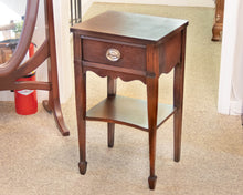 Solid Mahogany Bowfront One Drawer Nightstand