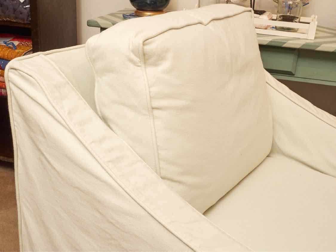 Boston Interiors  ' Sea Glass Light Blue'   Slipcoverd Chair