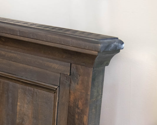 Twin Panel Bed in Charcoal Finish
