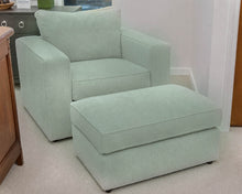 Circle Furniture Oversized Arm Chair & Ottoman in Corduroy
