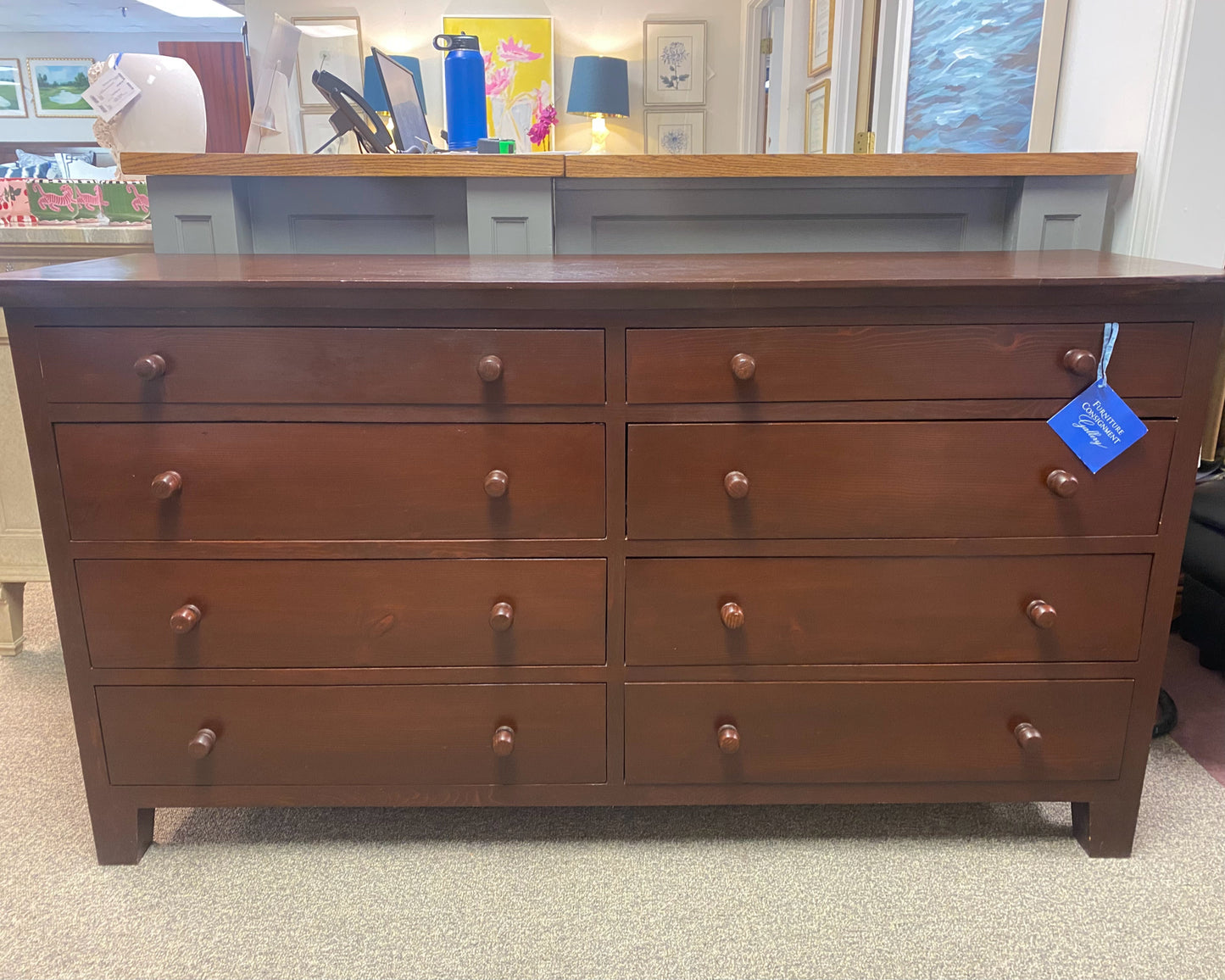 Bench Made Solid Cherry Finish 8 Drawer Dresser
