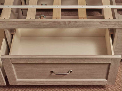 Pottery Barn 'Hampton' ' Finish 'Brushed Fog'  4 Drawer Storage Twin Bed