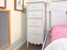 Maine Cottage 'Nellie' Lingerie Chest in White W/ Pink Knobs