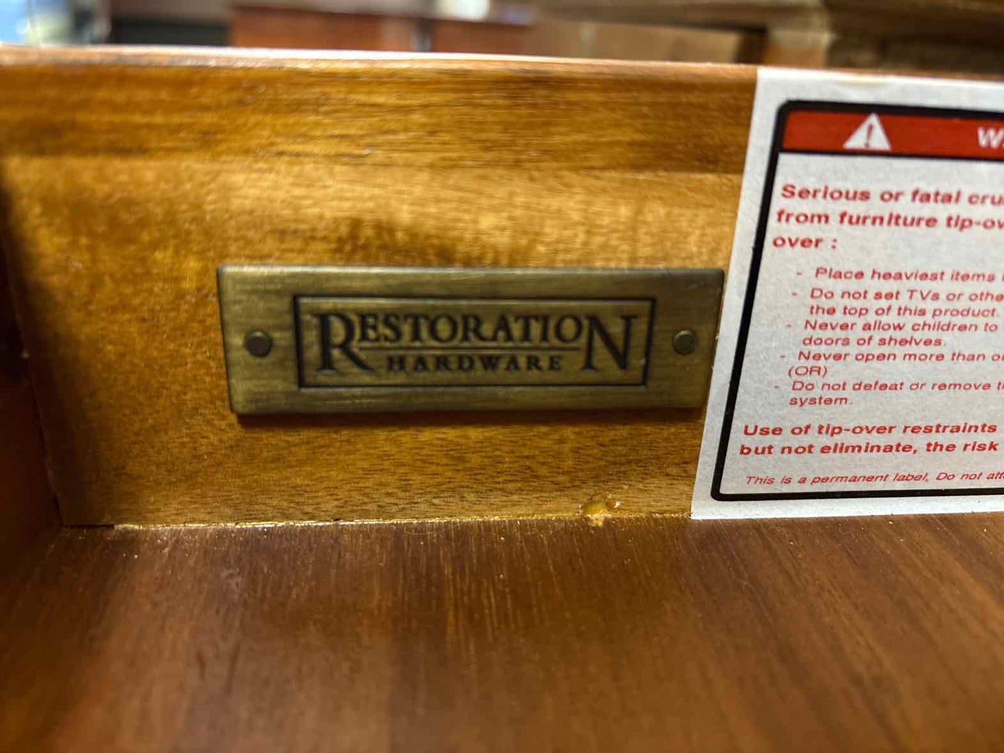 RH Pair of 'St. James' Nightstands in Antiqued Natural Finish