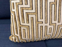 Pair of Antique Gold Velvet Accent Pillows