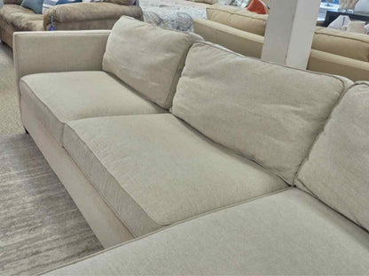 Two Piece RAF Sectional in Alabaster