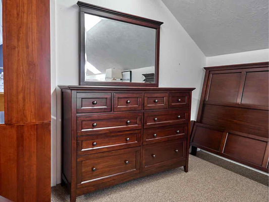Espresso 10 Drawer Dresser & Mirror