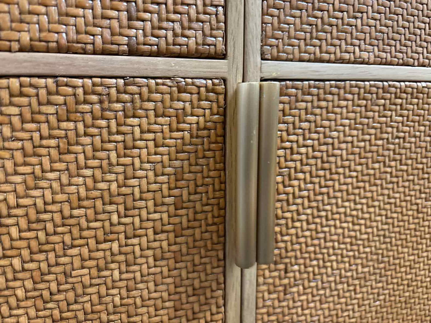 Anthropologie 'Wallace' Cane & Oak Armoire