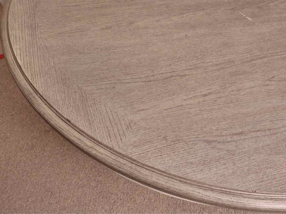 Round  Driftwood Top Finish Cream Finish Table &  4 Chair Set