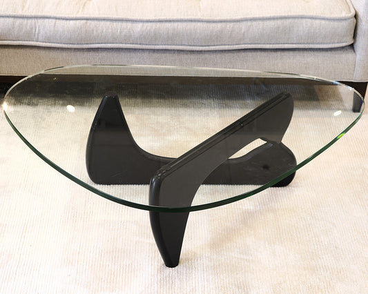 Naguchi Style Glass Top Cocktail Table