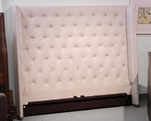 Restoration Hardware Adler Shelter Diamond-Tufted Queen Bed in Belgian Line