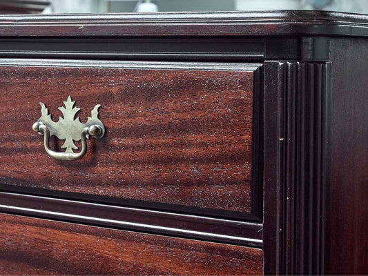 Mahogany Block Front  5 Drawer Chest