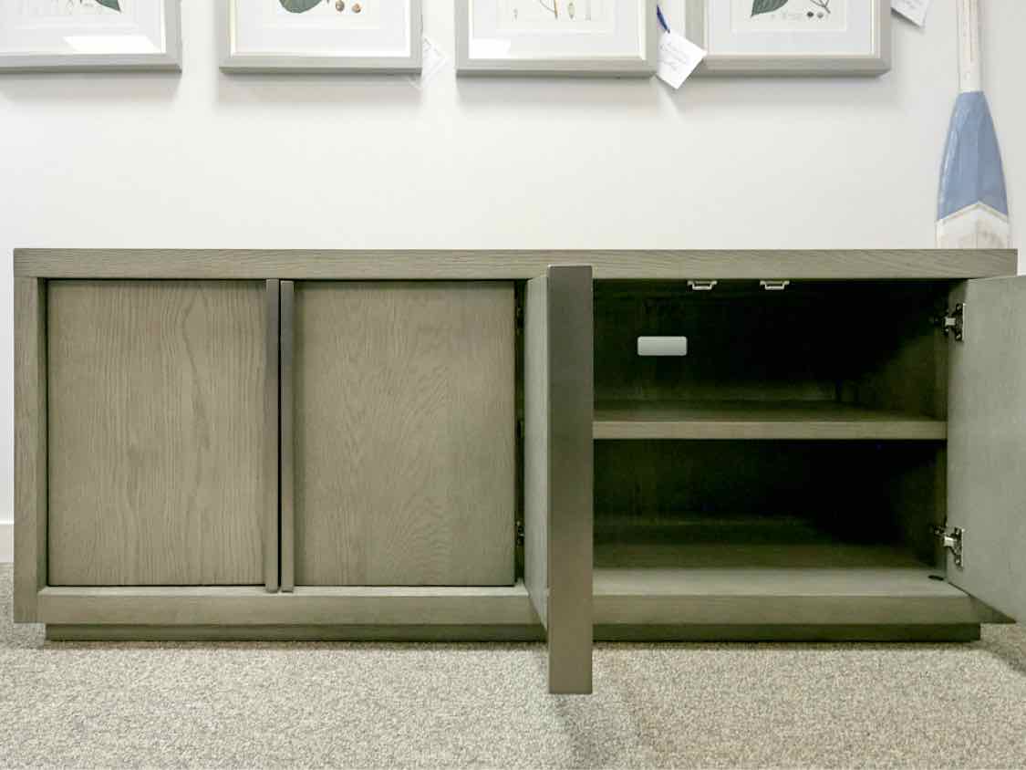 Restoration Hardware Gray Wash Four Door Media Furniture