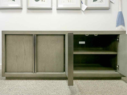 Restoration Hardware Gray Wash Four Door Media Furniture