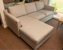 Crate & Barrel  'Silver Pewter' Wool Blend Upholstry Reversible Chaise Sectional