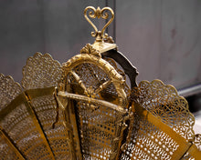 Brass Peacock Fireplace Cover