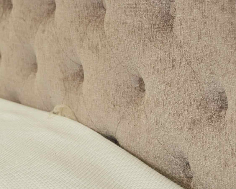 Gray Velvet Upholstered King Bed