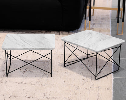 Pair of Eames Stone Top Side Tables