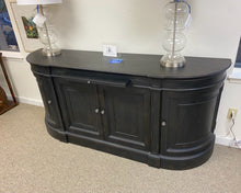 Ethan Allen 'Emanuel' 4 Door Demilune Buffet Rustic Black Finish