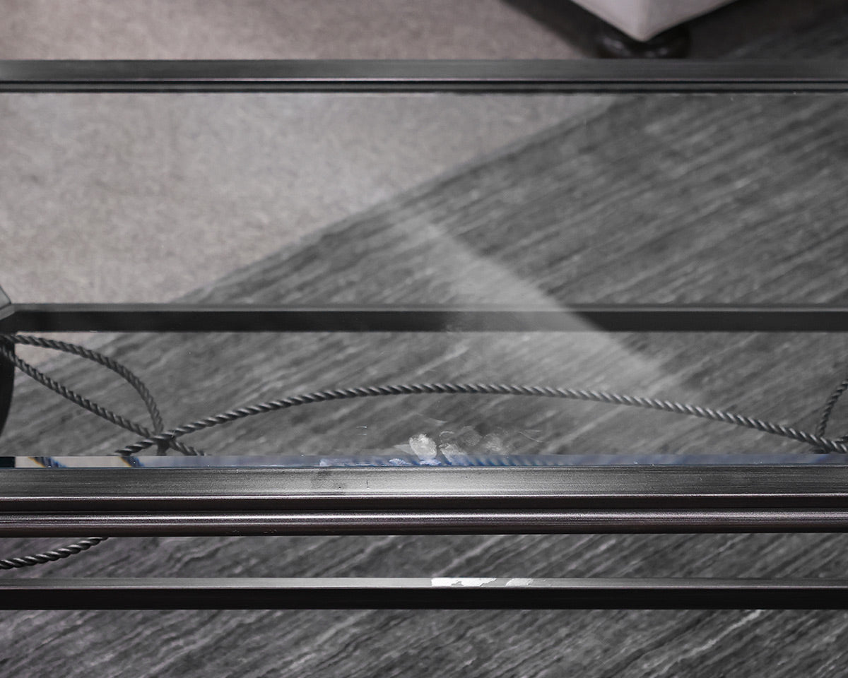 Coffee Table Charcoal and Glass