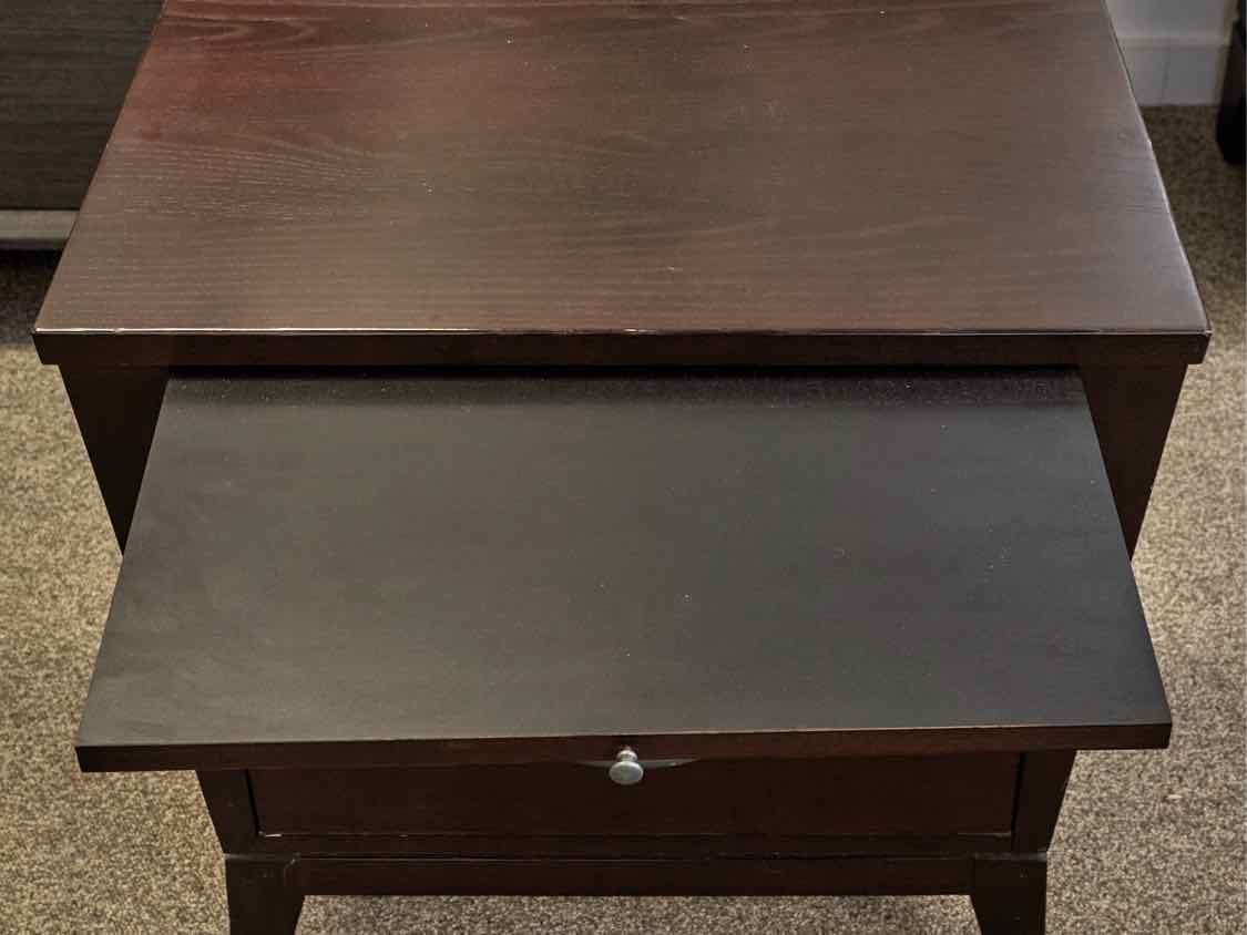 Pair of Dark Cherry 3 Drawer Night Stands