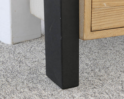 Rustic Smoke Gray Pine  & Steel 5 Teir Bookshelf