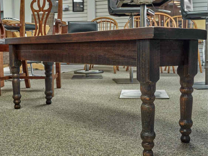Rustic Barnboard Dining Table, Bench & Pair of Chairs in Dark Rub-Thru Finish