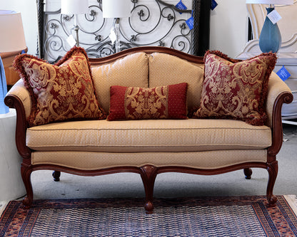 Ethan Allen French Louis XV Camelback Sofa