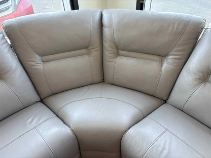 Kuka Home Grey Leather Power Reclining Sectional