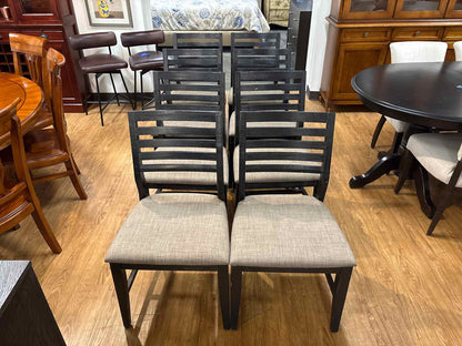 Set of 8 Ladderback Dining Chairs