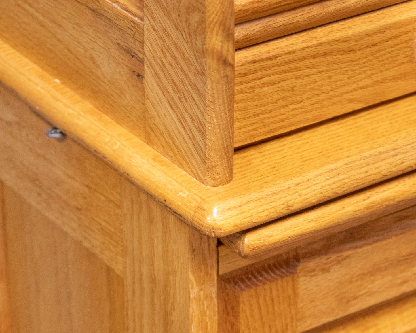 Golden Oak Roll-Top Desk