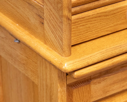 Golden Oak Roll-Top Desk