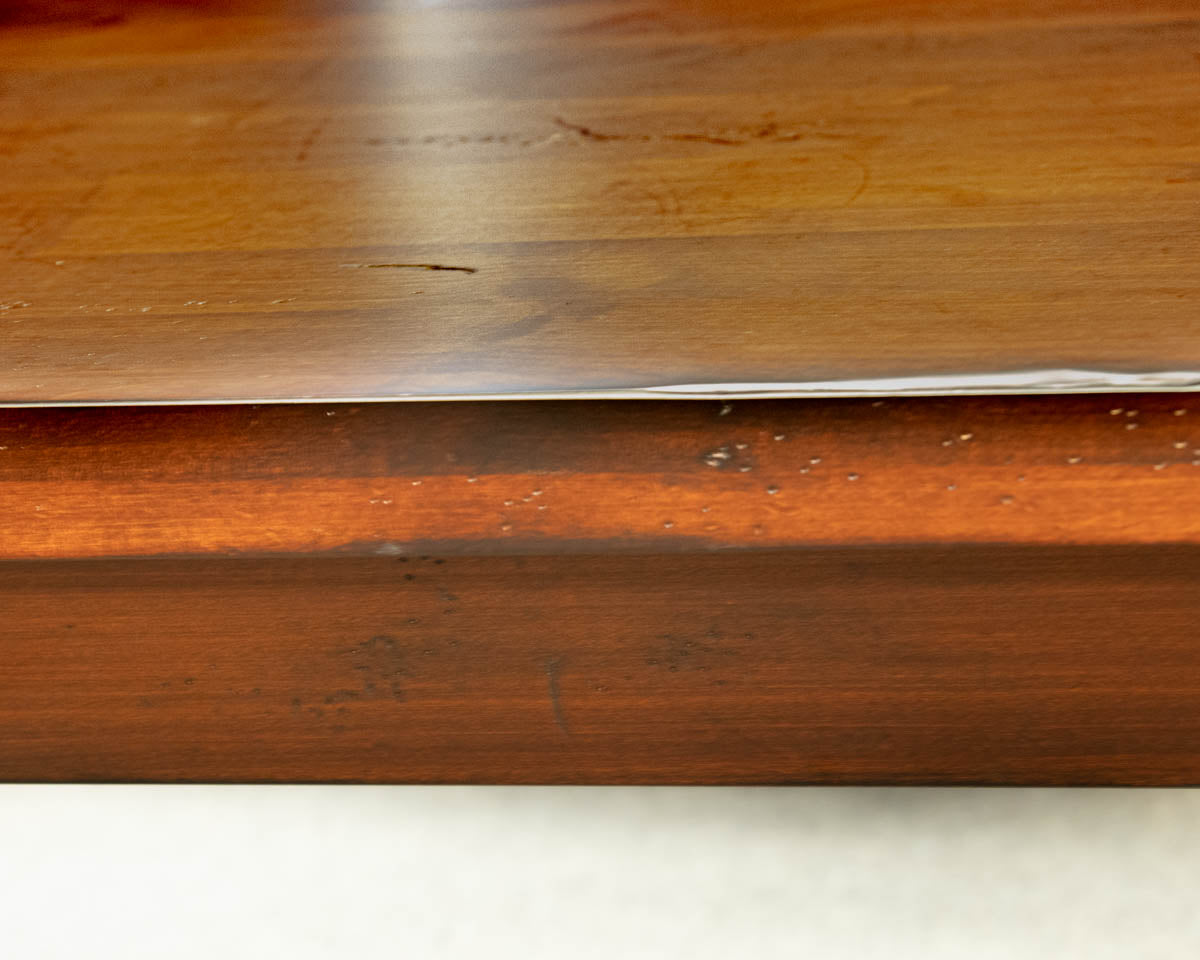 Circle Furniture Mahogany Wood Finish Mission Style Dining Table