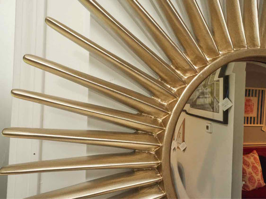 Silver Finish Sun Burst Mirror