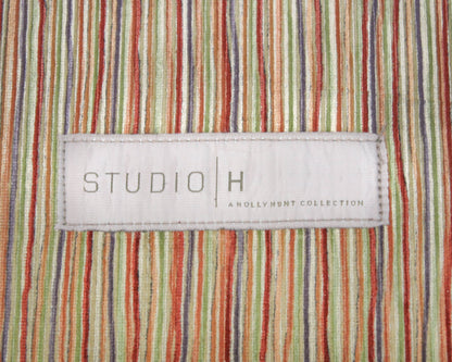 Pair of Studio H by Holly Hunt Chairs in Striped Velvet on Dark Finish Legs
