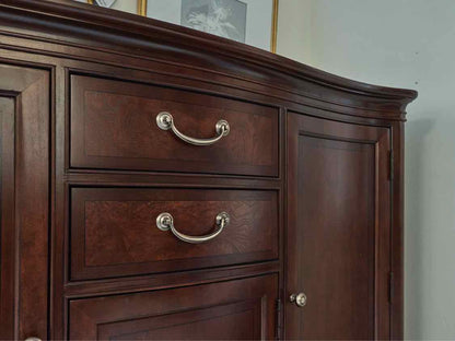 Faux Marble Top Server in Cherry Stain