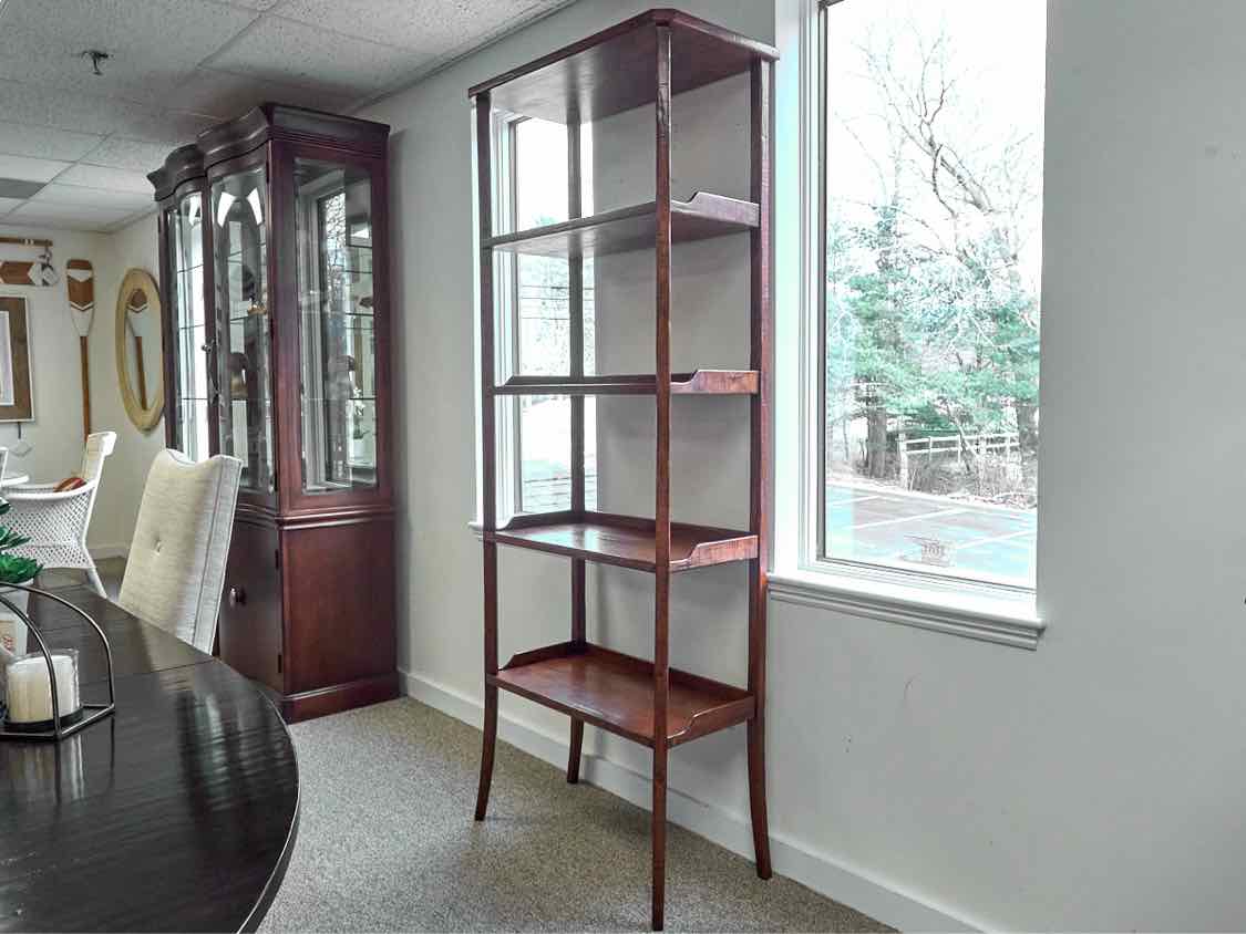 Four Shelf Etagere in Country Walnut Finish