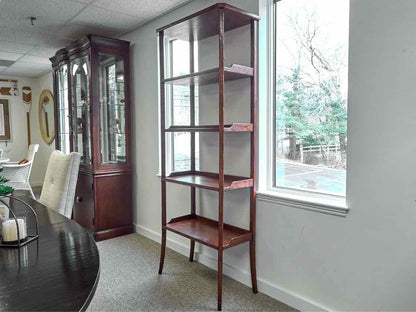 Four Shelf Etagere in Country Walnut Finish