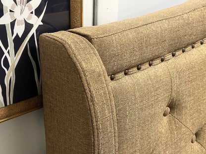 Tufted Brown King Bed