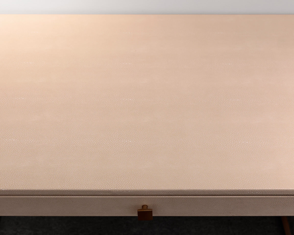 CB2 Avalon Ivory Faux Shagreen Desk