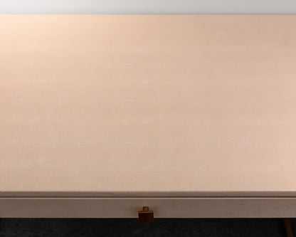 CB2 Avalon Ivory Faux Shagreen Desk