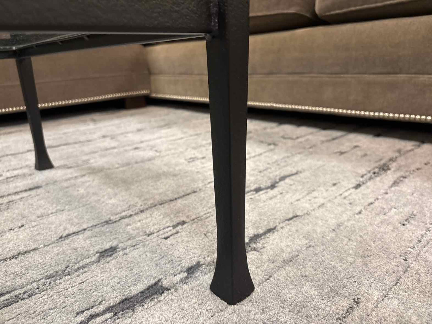 Pottery Barn 'Tanner' Glass Top Cocktail Table
