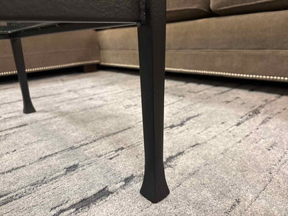 Pottery Barn 'Tanner' Glass Top Cocktail Table