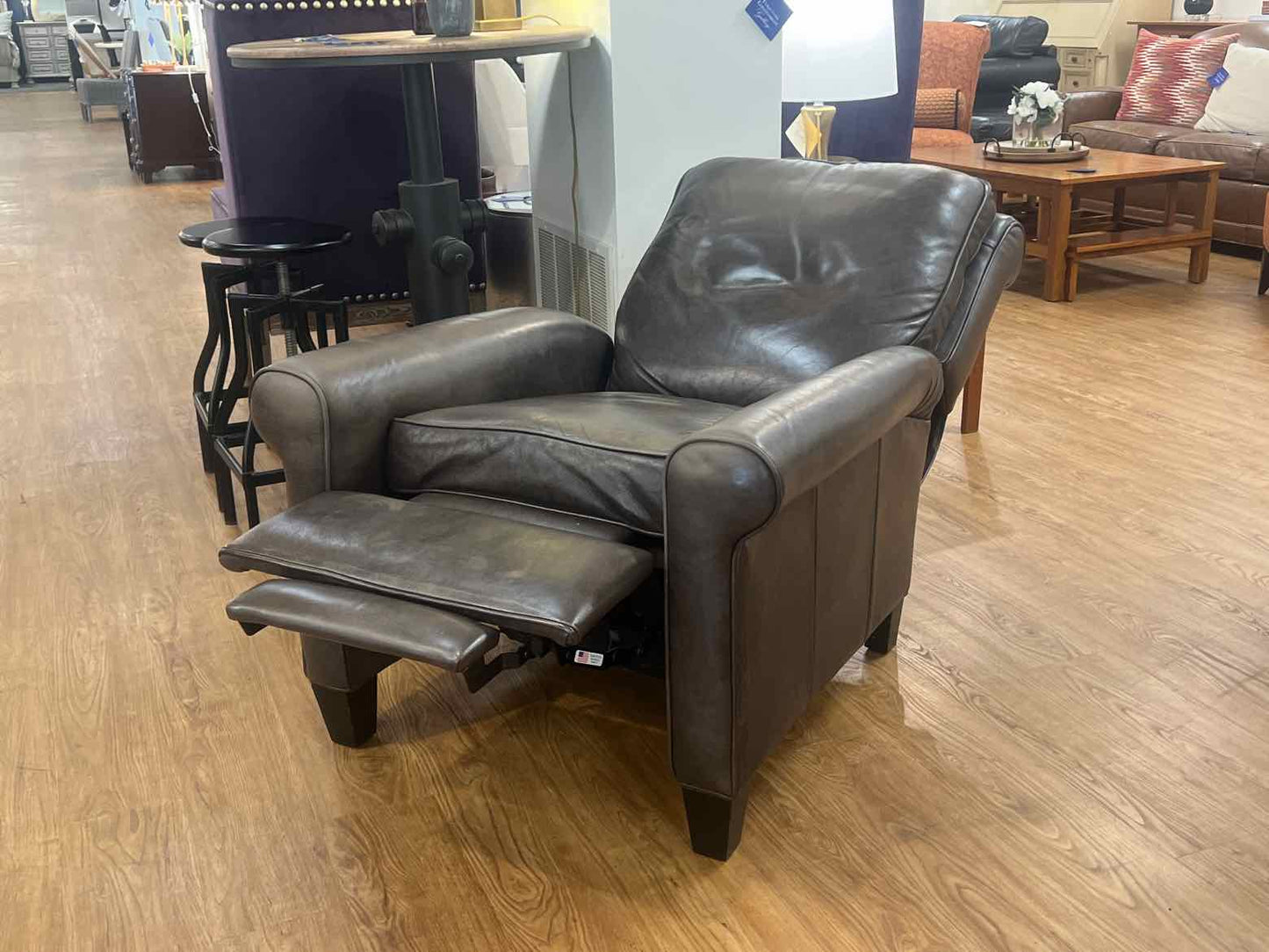 Boston Interiors Dark Brown Leather Recliner