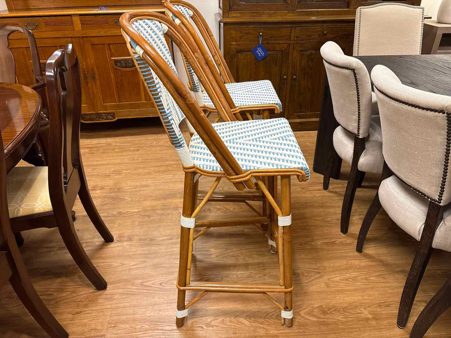 Set of 4 Bistro-Style Bar Stools