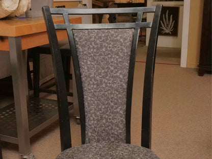 Saloom Glass Top Black Finish Base Table &  6 Chair Set