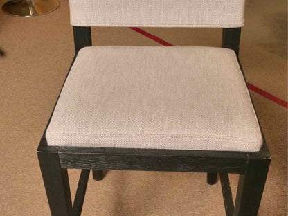 Set Of 4 Restoration Hardware Saddle Fabric Counter Stools