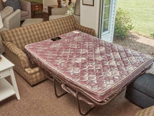 Brown Check Plaid Full Sleeper Sofa Includes 2 Toss Pillows
