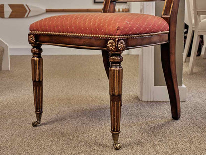 Hickory & White Regency Style Mahogany Dining Table (w/Pads) & Set of 12 Chairs